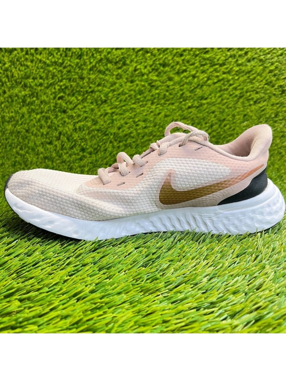 Nike Revolution 5 Womens Size 7 Pink White Black Athletic Running Shoes Sneakers - Picture 2 of 10